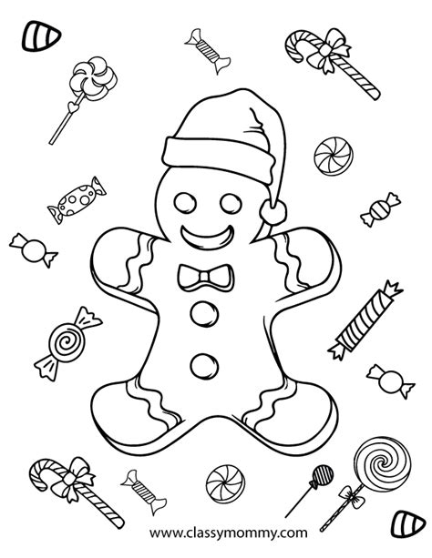 gingerbread girl printable coloring pages