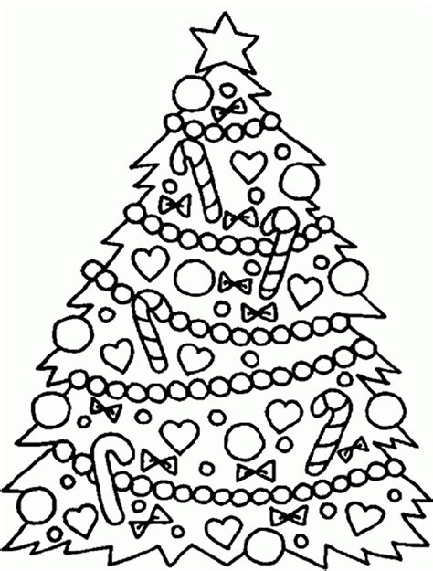 tree coloring page christmas tree  decoration coloring home