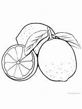Fruit Coloriage Lemons sketch template