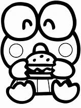 Keroppi Frog Sanrio Bestcoloringpagesforkids Fáciles Sheets sketch template