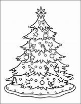 Coloring Christmas Tree Pages Printable sketch template