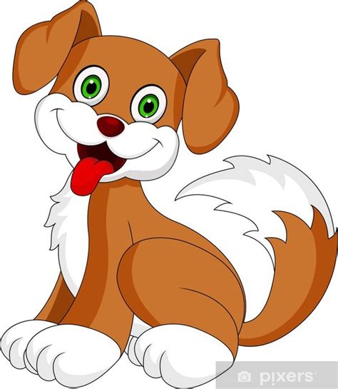 Vinilo Pixerstick Dibujos Animados Lindo Cachorro De Perro