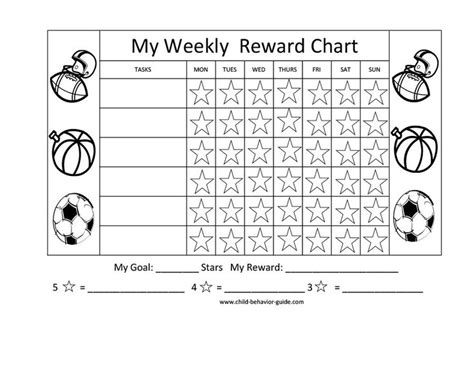 explanatory  printable reward star chart  kids star chart