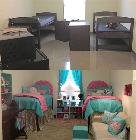 dorm room before and after dorm rooms pinterest
