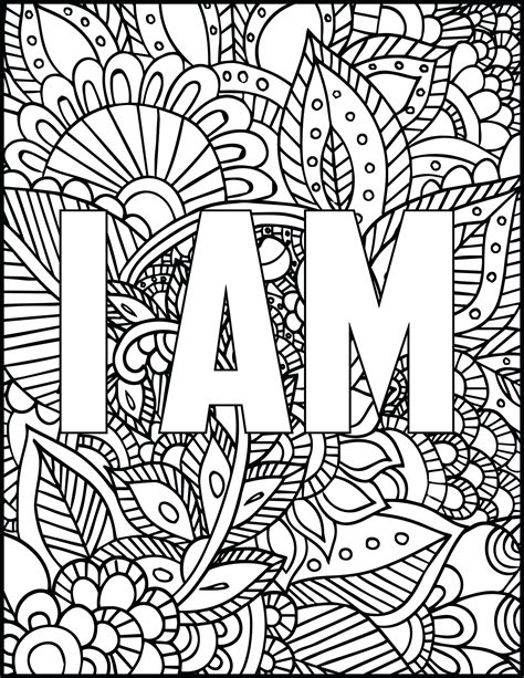 printable coloring pages   bundle  adults inspirational gifts