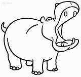 Hippo Coloring Pages Cute Drawing Baby Kids Head Giraffe Printable Line Elephant Hippopotamus Print Template Cool2bkids Sheets Color Clipart Cartoon sketch template