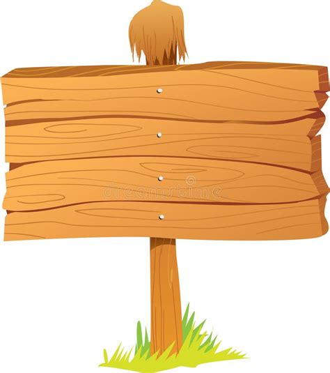 wooden sign board stock illustration illustration  doodling