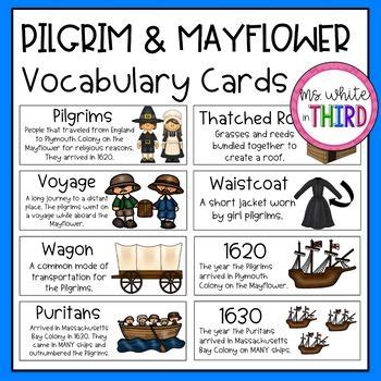 pilgrim and mayflower vocabulary vocabulary words