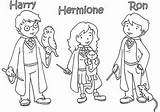 Potter Ron Hermione Colorear24 Disfrutéis Mientras sketch template