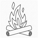 Outline Campfire Bonfire Drawing Flame Firewood Icon Fire Hot Log Vector Line Style Clipart Icons Clip Illustration Getdrawings Web Drawings sketch template