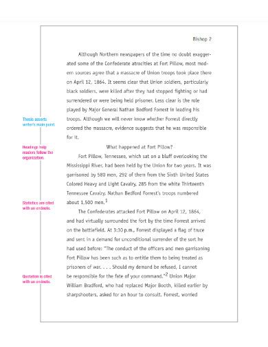 chicago style paper examples  examples