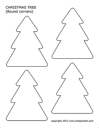 blank christmas tree coloring pages  kids printable