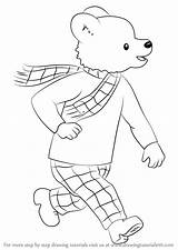Rupert Bear Draw Drawing Step Drawingtutorials101 Cartoon Previous Next sketch template
