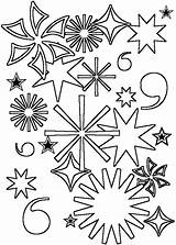 Coloring Pages July 4th Fireworks Kids Fourth Printable Color Firework Independence Colouring Vuurwerk Kleurplaten Print Clipart Activity Adults Oud Happy sketch template
