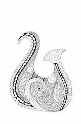 Maori Hook Matau sketch template