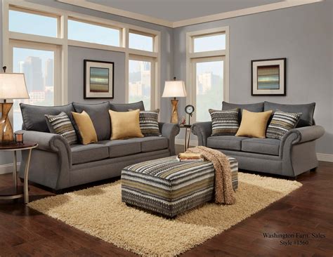 jitterbug gray sofa  loveseat fabric living room sets