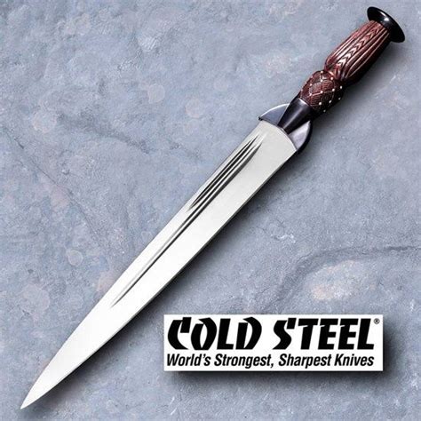 cold steel modern scottish dirk   rosewood handle capped  contrasting blued steel