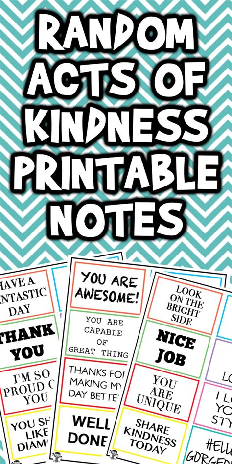 random act  kindness printable notes woo jr kids activities
