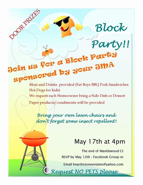 neighborhood block party flyer template elegant block party flyer