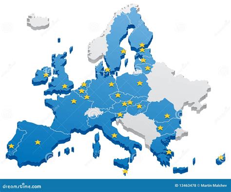 european union map stock vector illustration  europe