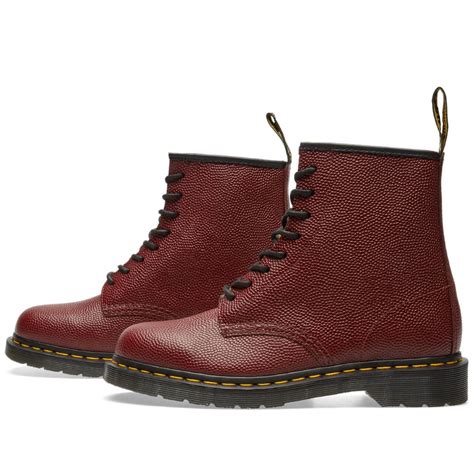 dr martens  stussy   eye boot cherry red