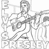 Elvis Presley Rocks sketch template