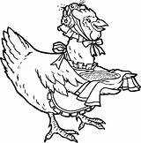 Hen Coloring Pages Animal Colouring Kids Chicken Printable Loading sketch template