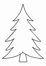 Tree Christmas Printable Stencil Template Trees Outline Stencils Patterns Printablee Pattern sketch template