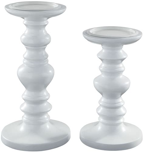 Dallin White Candle Holder Set Of 2 From Ashley A2000163 Coleman