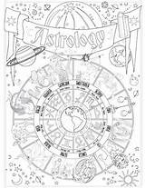 Coloring Pages Astrology Book Shadows Printable Horoscope Borders Wheel Adult Dividers Witch Color Shadow Getcolorings Getdrawings Wicca Wiccan Witchcraft Read sketch template