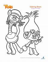 Coloring Trolls Pages Papa Troll sketch template