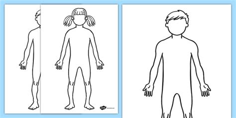 blank human body diagramtemplate body outline ks
