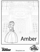 Sofia Coloring First Amber Princess Disney Pages Printable Junior Ecoloringpage Tv Series sketch template