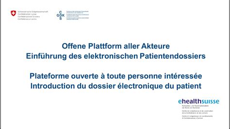 offene plattform das elektronische patientendossier youtube