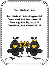 Blackbirds Rhyme Jill Prek sketch template