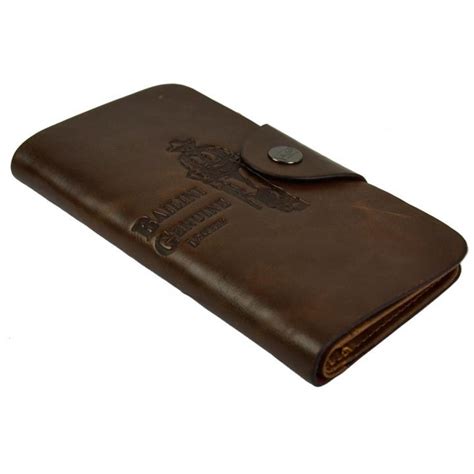 men fine bifold brown genuine leather purse wallet brown