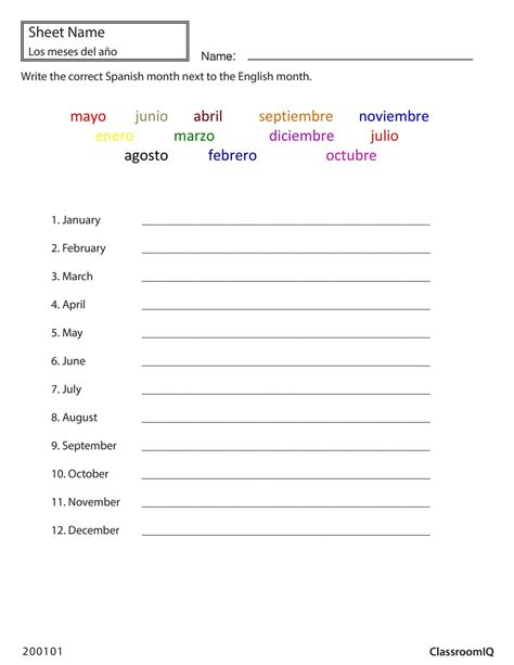 spanish worksheets  beginners  answers