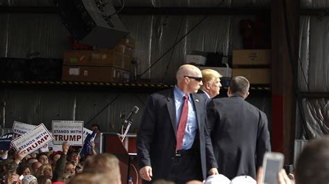 donald trumps dayton rally  tense  security detail stormed stage mashable