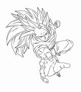 Goku Coloring Ssj3 Pages Getcolorings Ssj1 sketch template