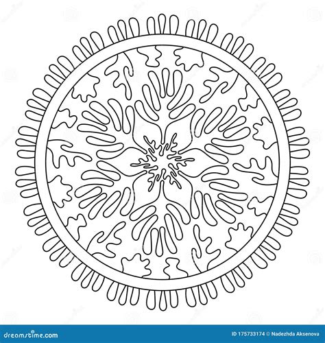 sea mandala coloring pages  children  adults stylized corals