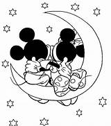 Coloring Mickey Minnie Valentine Pages sketch template