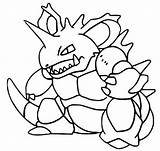 Nidoking Nidoran Colorare Drawing Morningkids Legendary Xy Coloringpagesonly Pikachu Coloriages Ausmalen Pokémon Kinder sketch template
