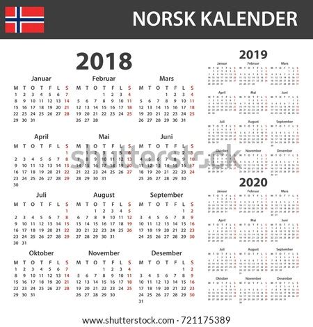 norwegian calendar    scheduler stock vector  shutterstock