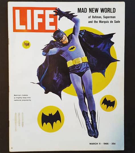 1966 life magazine featuring adam west as batman batman
