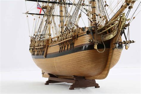 close up photos of ship model hms bounty of 1784