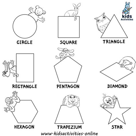 preschool shapes worksheets  printables kids activities