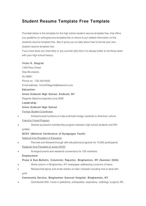 student resume template  template