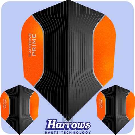 harrows prime dart flights  micron extra strong std orange wing  dart