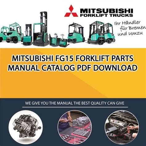 mitsubishi fg forklift parts manual catalog   service manual repair manual