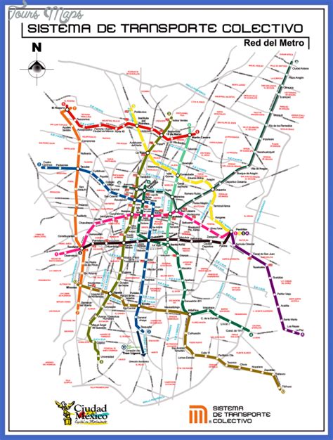 mexico city metro map toursmapscom